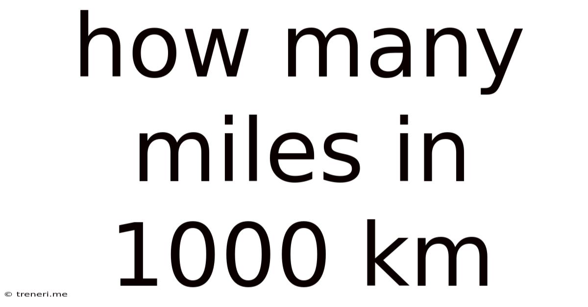 How Many Miles In 1000 Km
