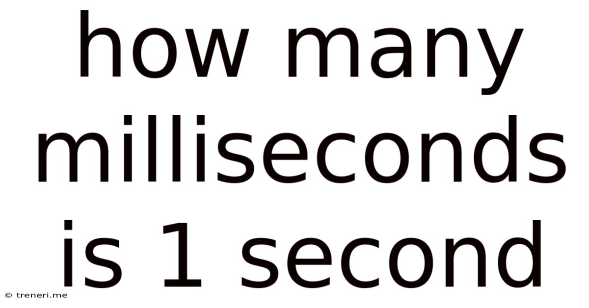 How Many Milliseconds Is 1 Second