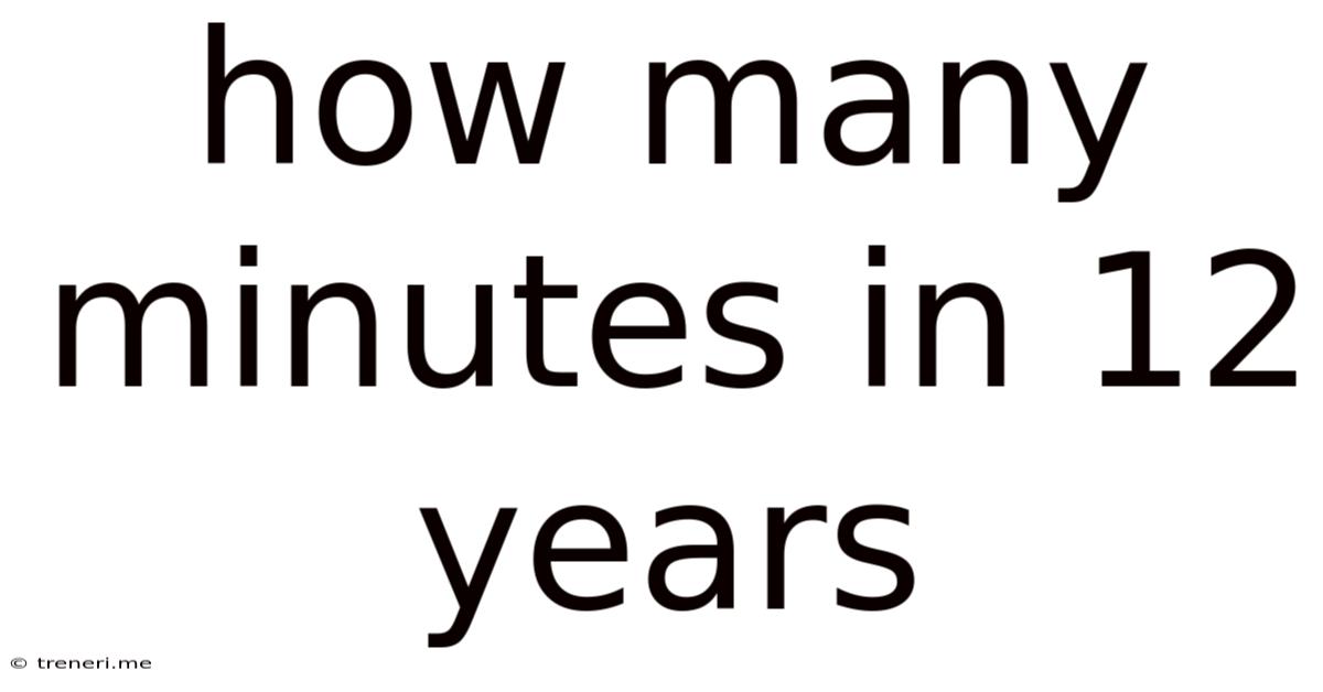 How Many Minutes In 12 Years
