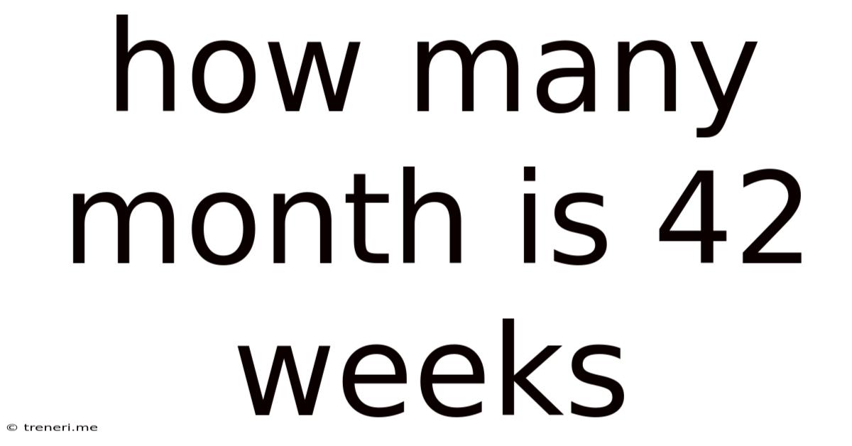 How Many Month Is 42 Weeks