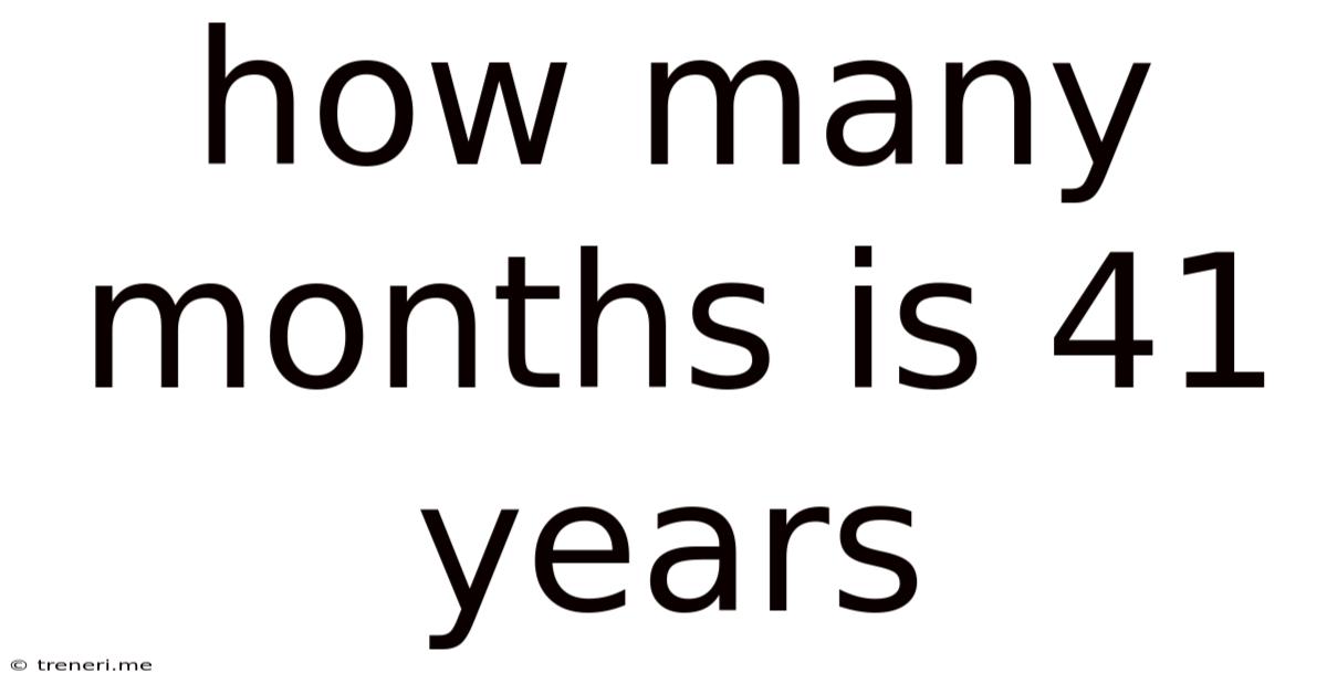 How Many Months Is 41 Years