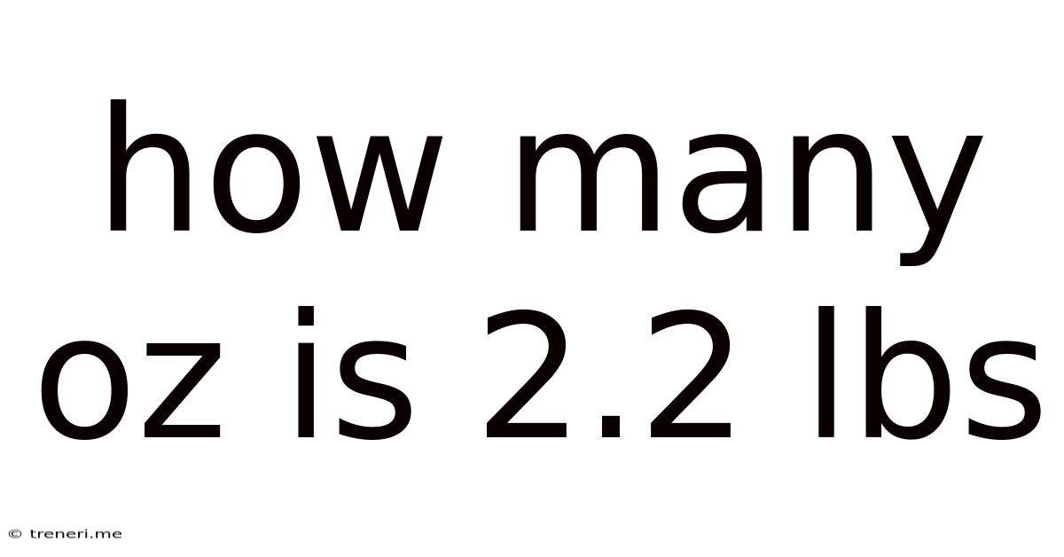 How Many Oz Is 2.2 Lbs