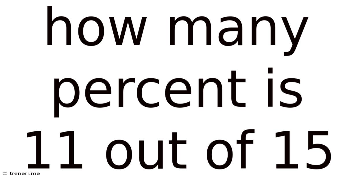 How Many Percent Is 11 Out Of 15