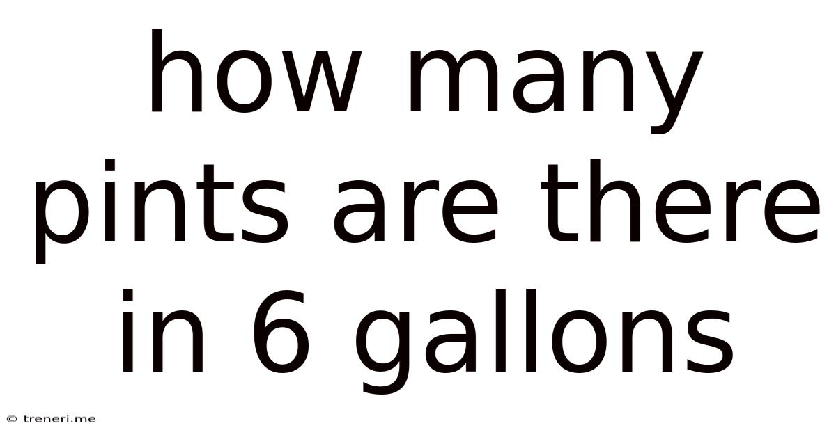 How Many Pints Are There In 6 Gallons