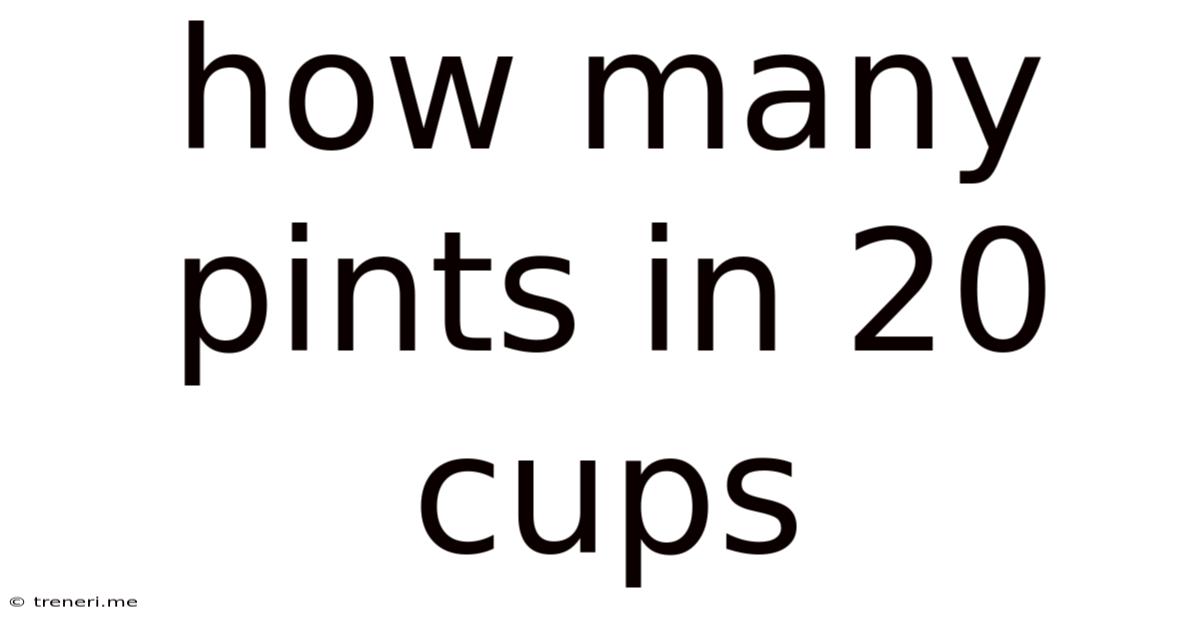 How Many Pints In 20 Cups