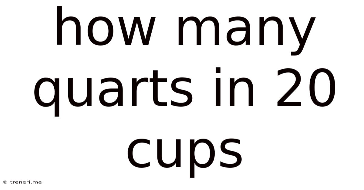 How Many Quarts In 20 Cups