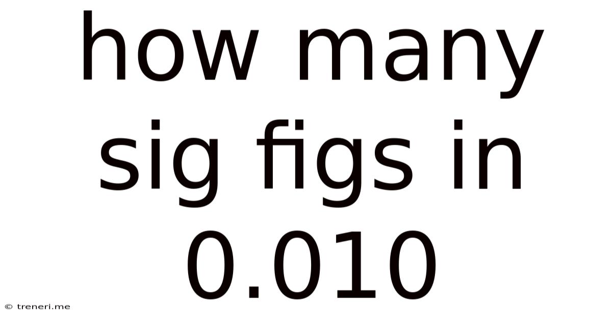 How Many Sig Figs In 0.010