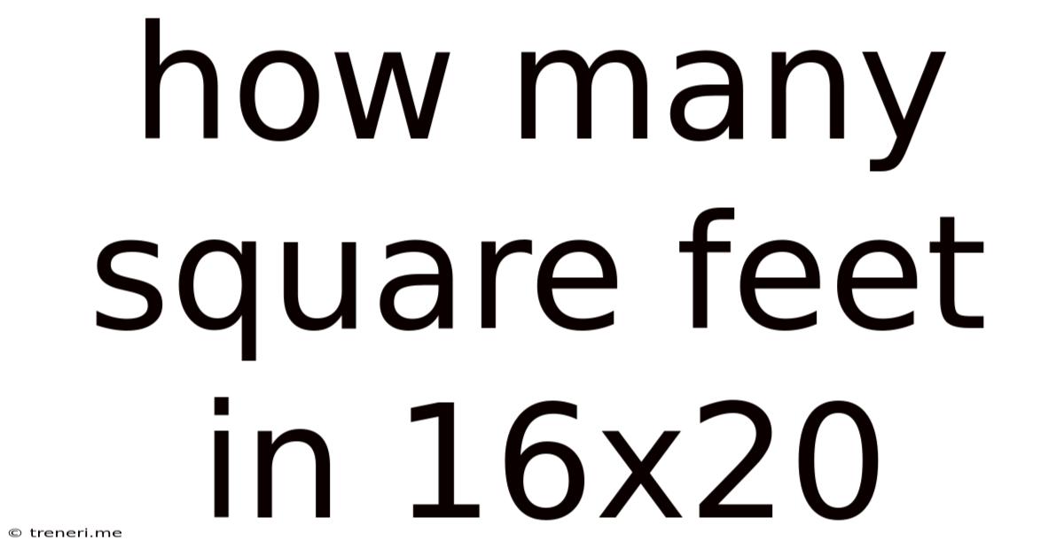 How Many Square Feet In 16x20