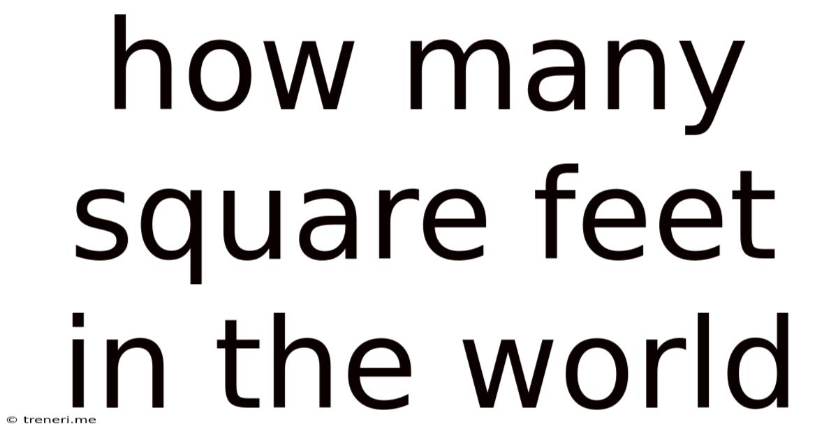 How Many Square Feet In The World