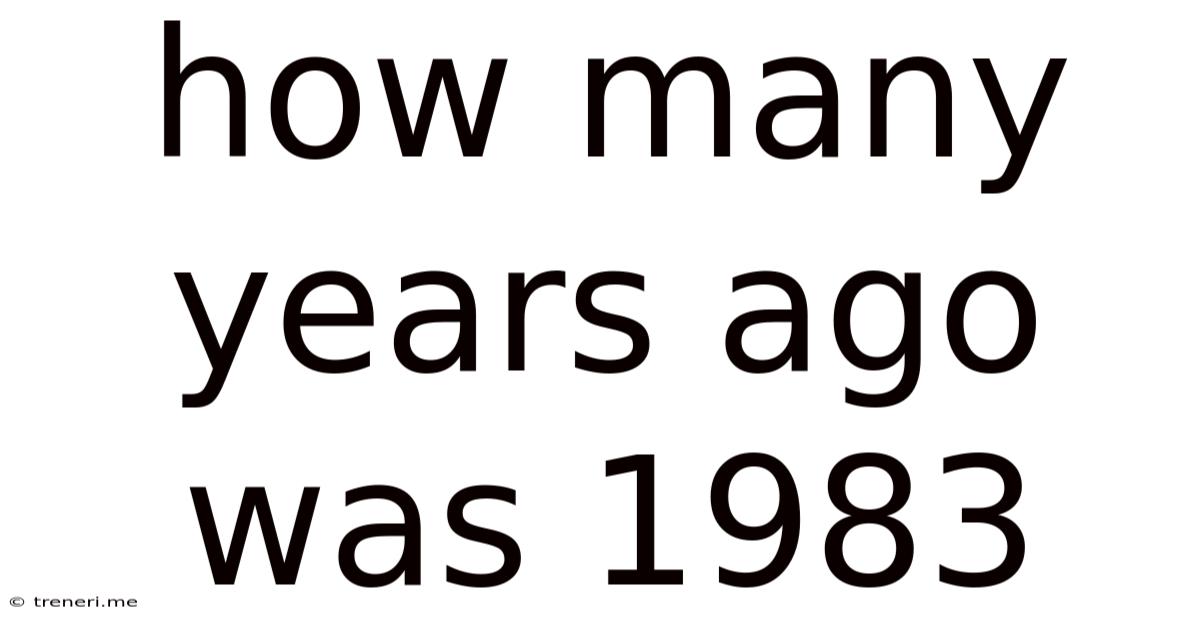How Many Years Ago Was 1983