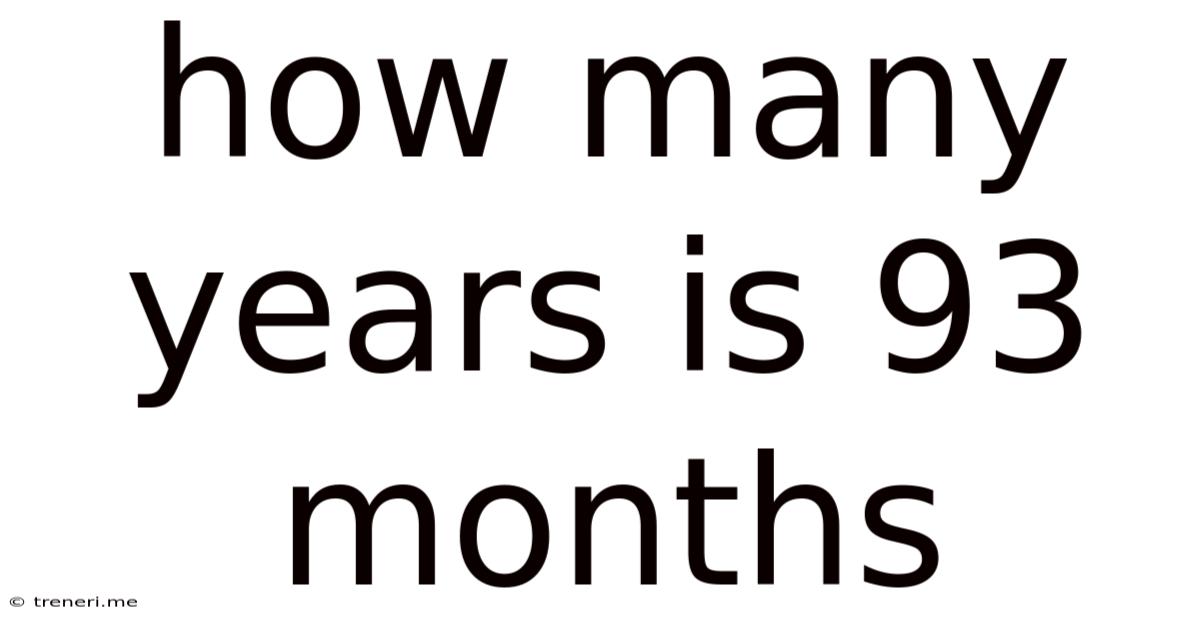 How Many Years Is 93 Months