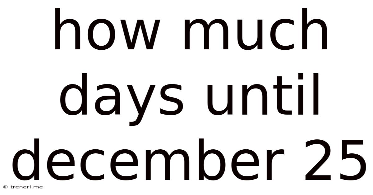 How Much Days Until December 25