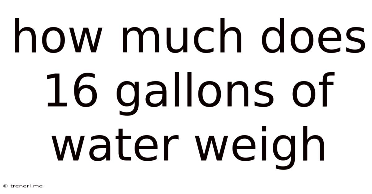 How Much Does 16 Gallons Of Water Weigh