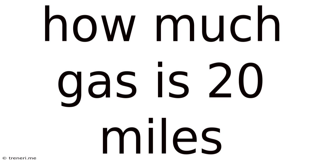 How Much Gas Is 20 Miles