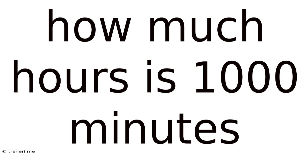 How Much Hours Is 1000 Minutes