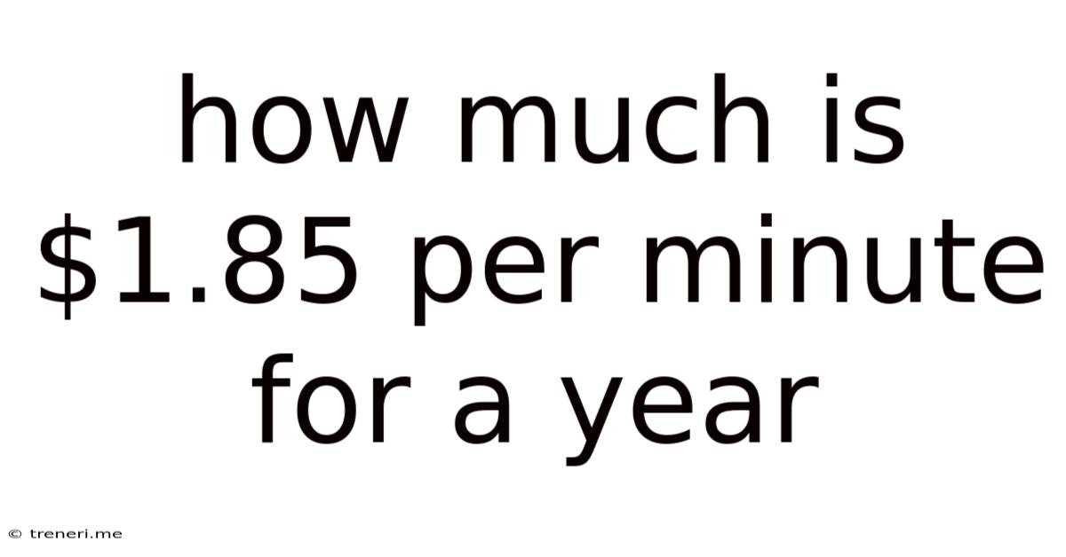 How Much Is $1.85 Per Minute For A Year
