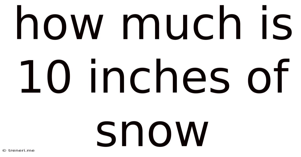 How Much Is 10 Inches Of Snow