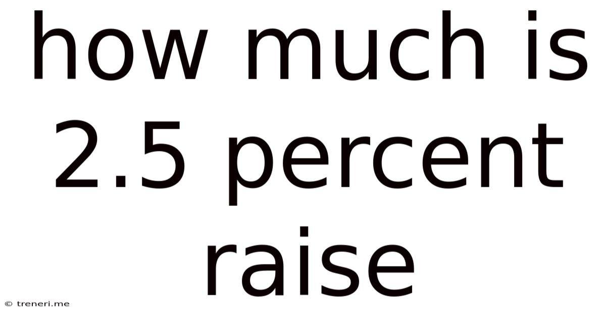 How Much Is 2.5 Percent Raise
