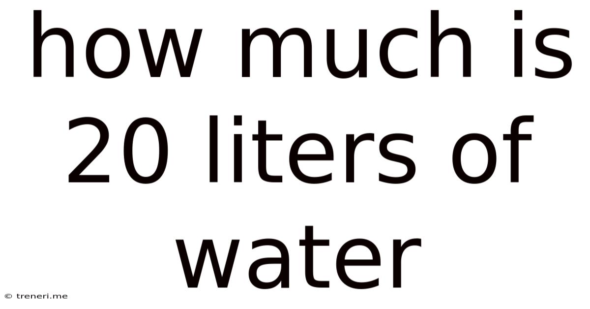 How Much Is 20 Liters Of Water