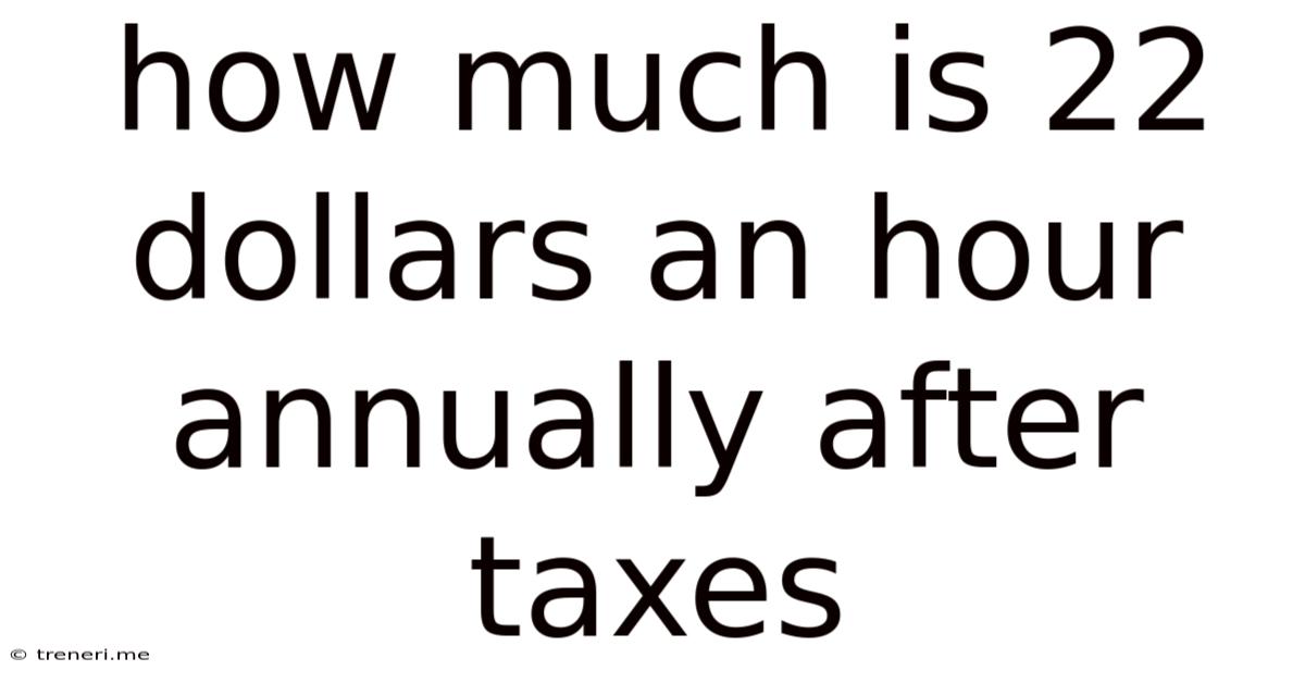 How Much Is 22 Dollars An Hour Annually After Taxes