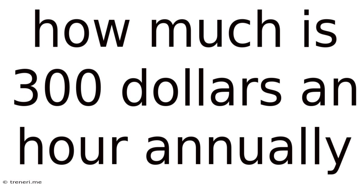 How Much Is 300 Dollars An Hour Annually