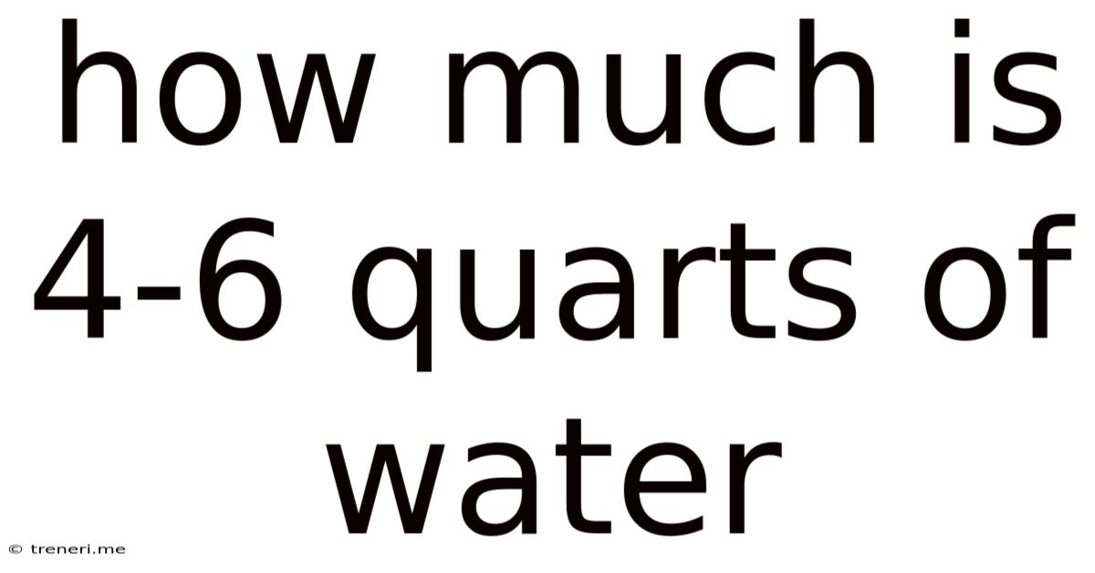 How Much Is 4-6 Quarts Of Water