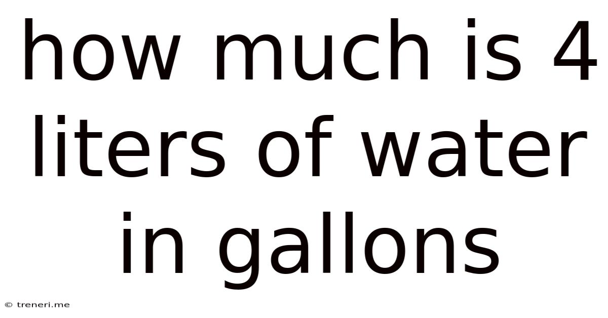 How Much Is 4 Liters Of Water In Gallons
