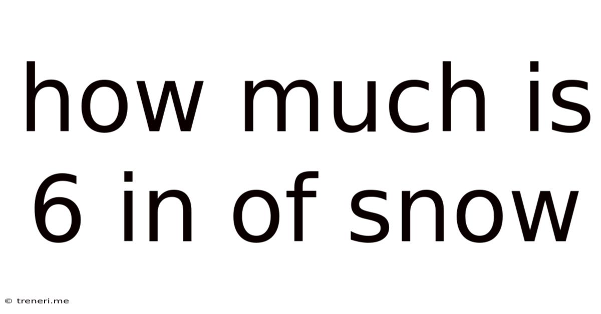 How Much Is 6 In Of Snow