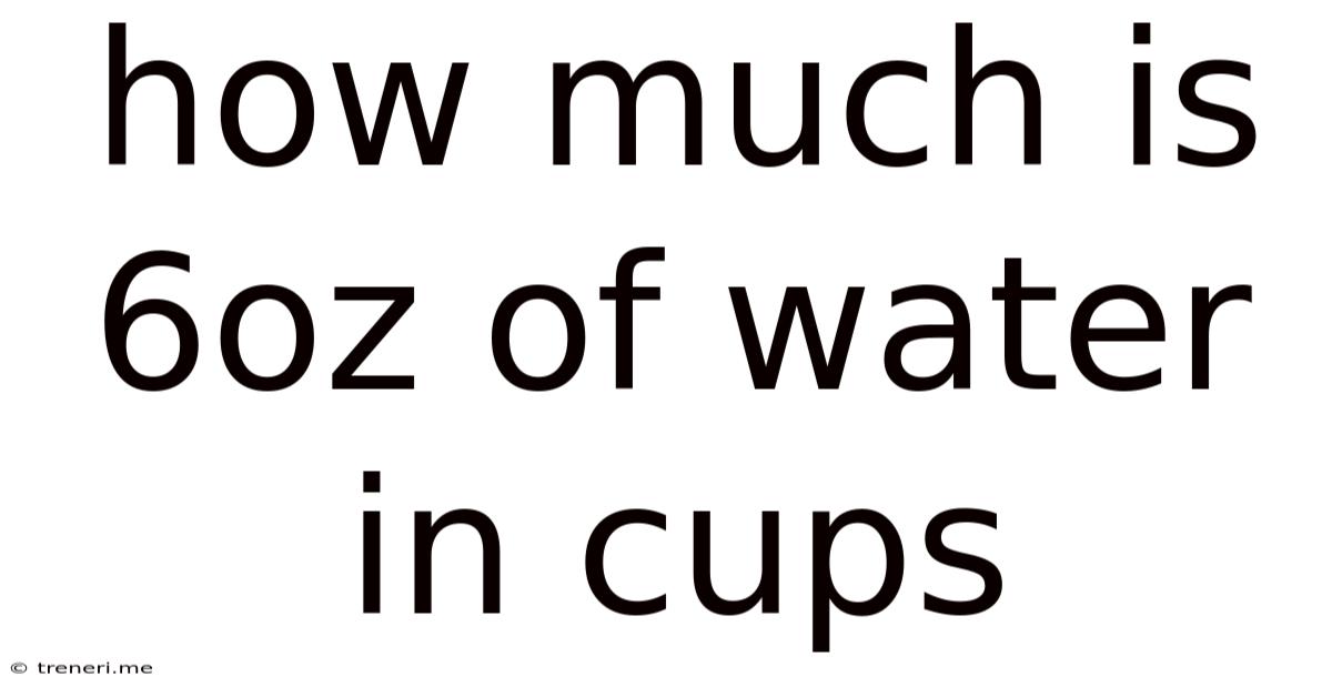How Much Is 6oz Of Water In Cups