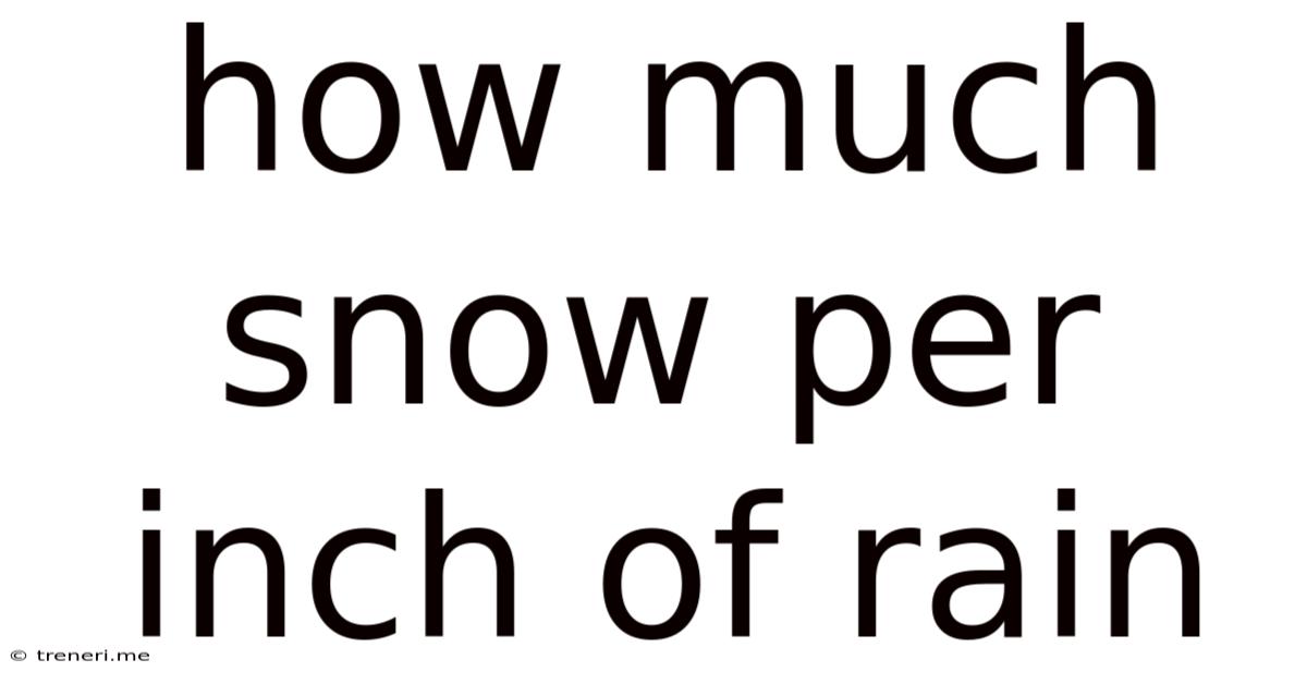 How Much Snow Per Inch Of Rain