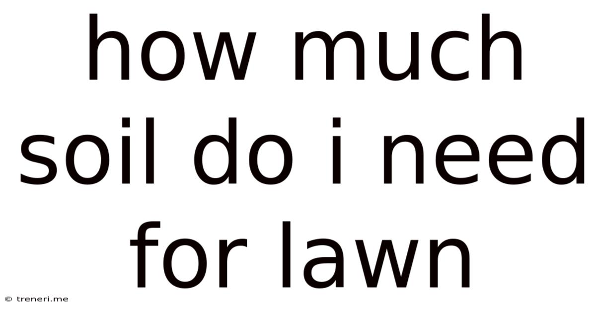 How Much Soil Do I Need For Lawn