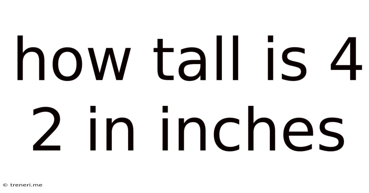 How Tall Is 4 2 In Inches
