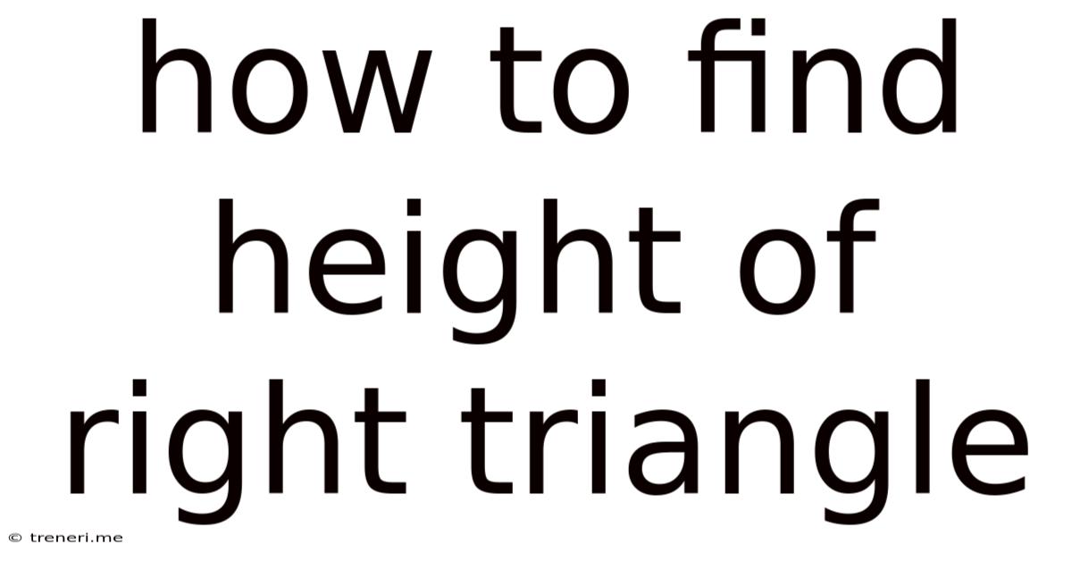 How To Find Height Of Right Triangle