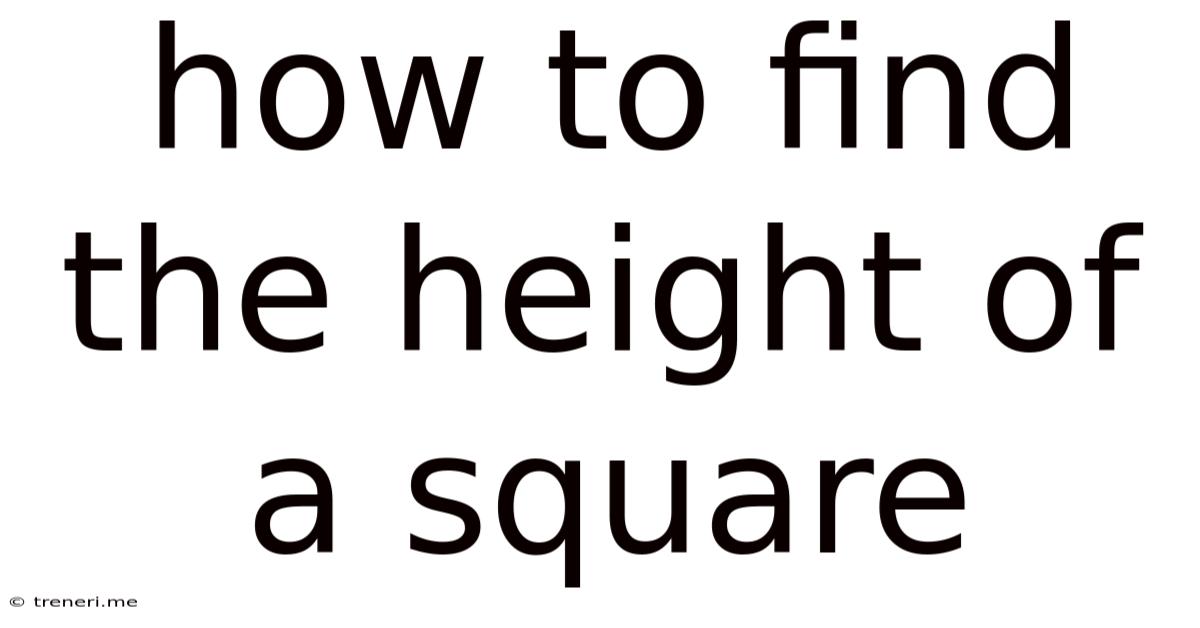 How To Find The Height Of A Square