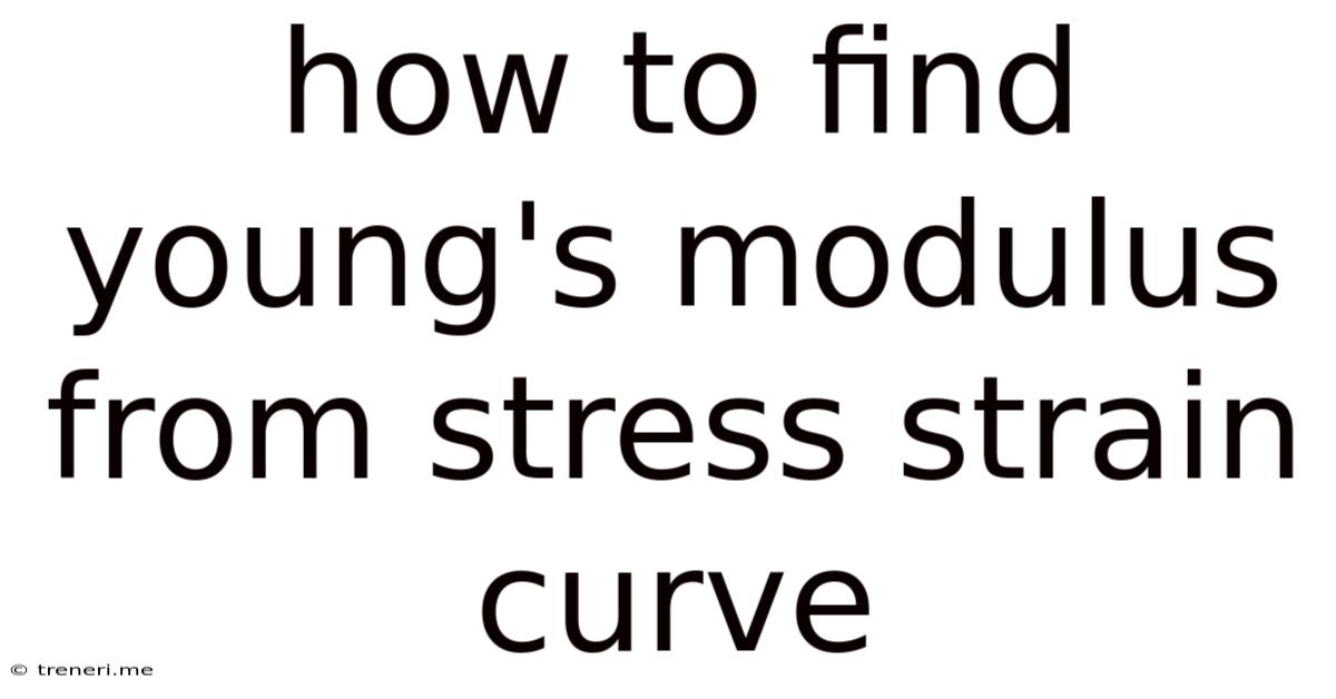 How To Find Young's Modulus From Stress Strain Curve