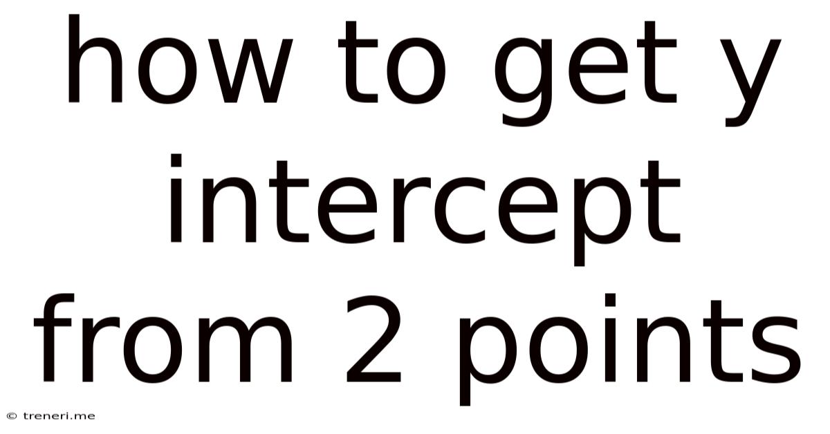How To Get Y Intercept From 2 Points