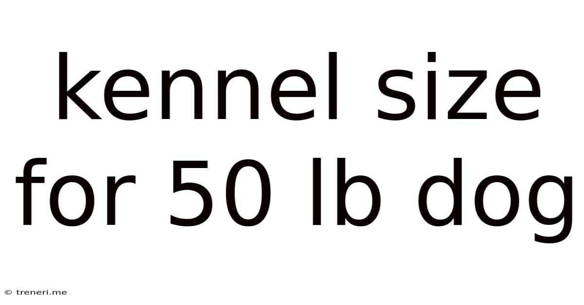 Kennel Size For 50 Lb Dog