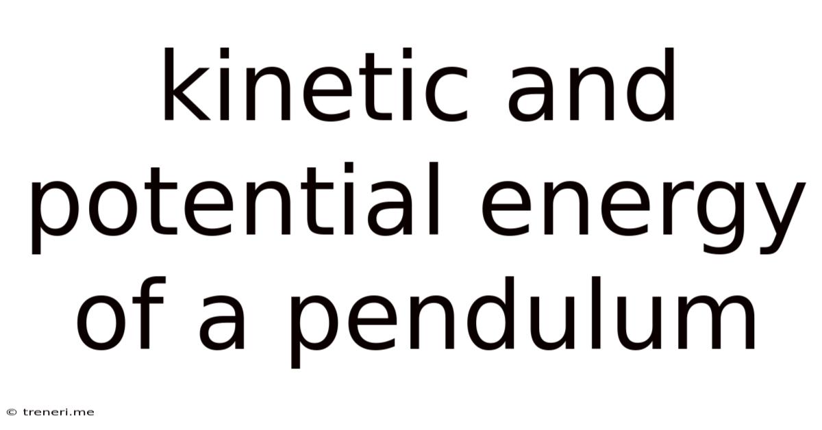 Kinetic And Potential Energy Of A Pendulum