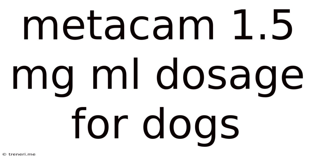 Metacam 1.5 Mg Ml Dosage For Dogs