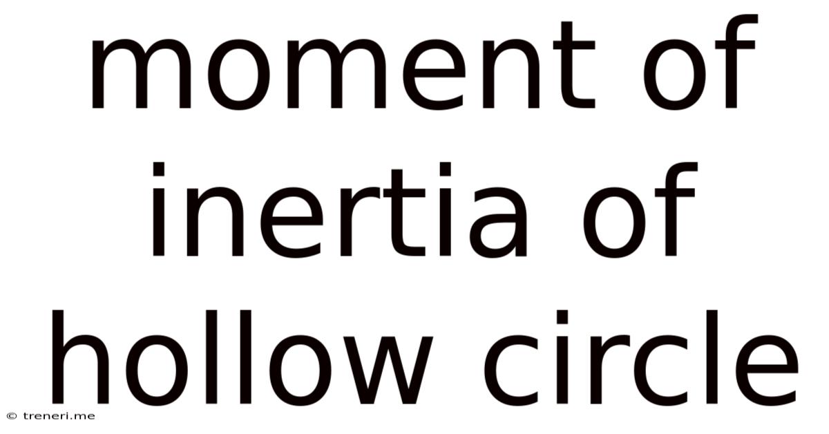 Moment Of Inertia Of Hollow Circle