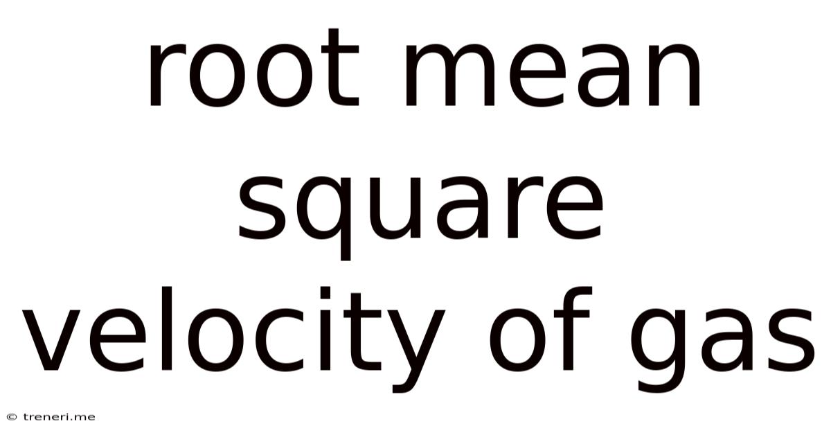 Root Mean Square Velocity Of Gas