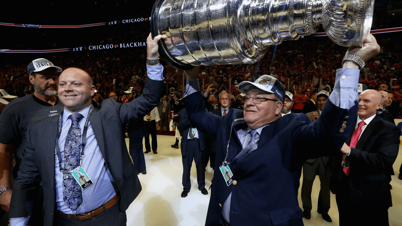 Scotty Bowman & Son At Stanley Cup Final