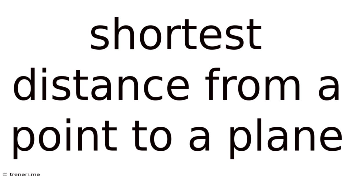 Shortest Distance From A Point To A Plane
