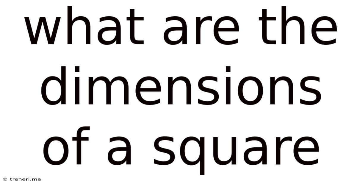 What Are The Dimensions Of A Square