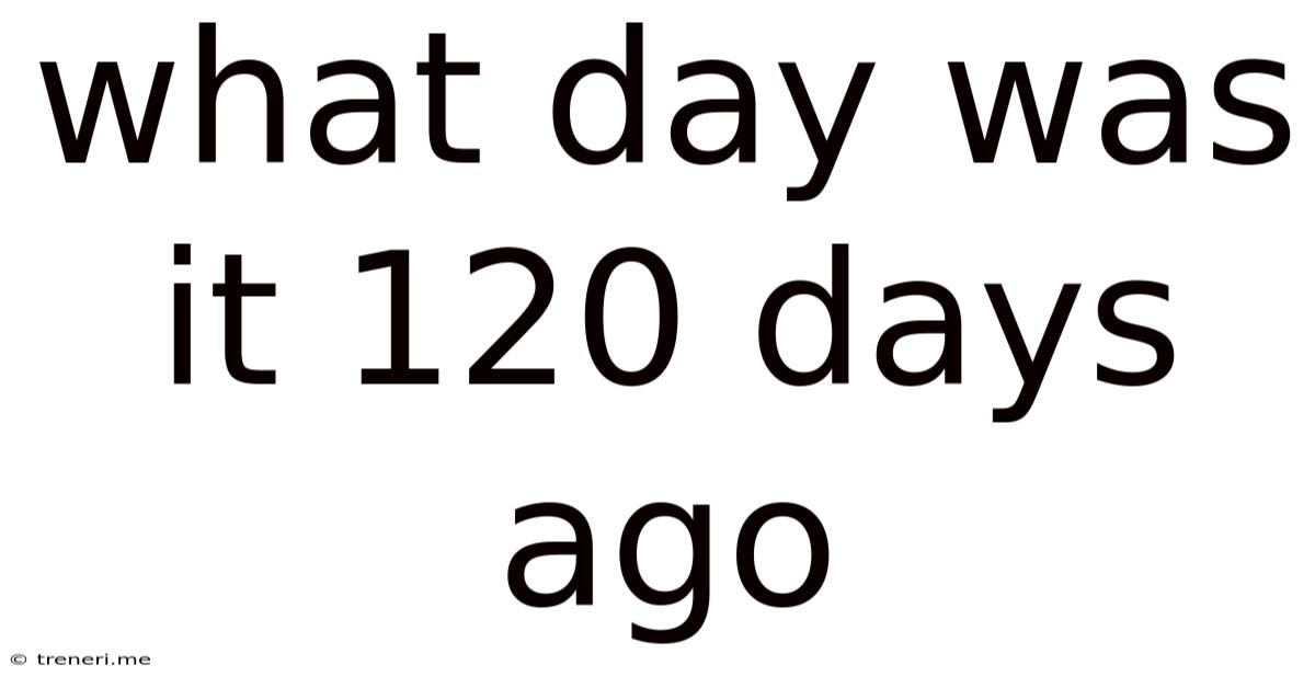 What Day Was It 120 Days Ago