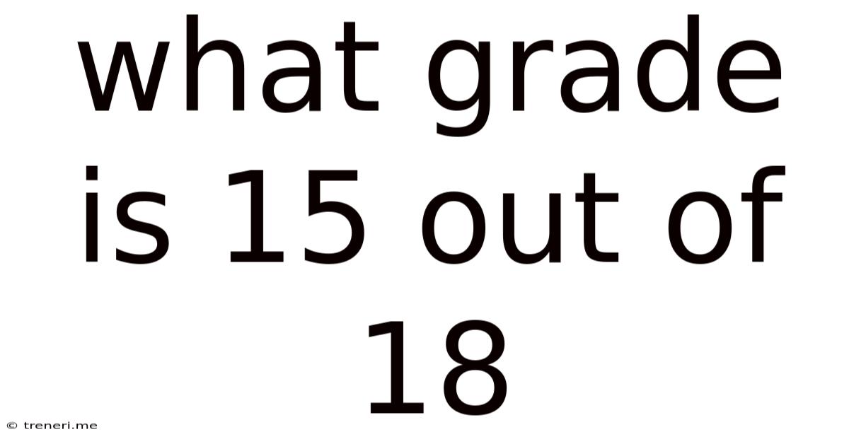 What Grade Is 15 Out Of 18