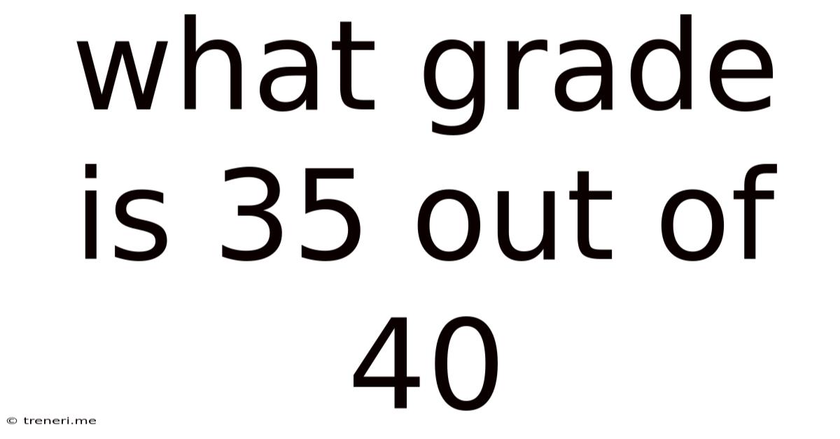 What Grade Is 35 Out Of 40