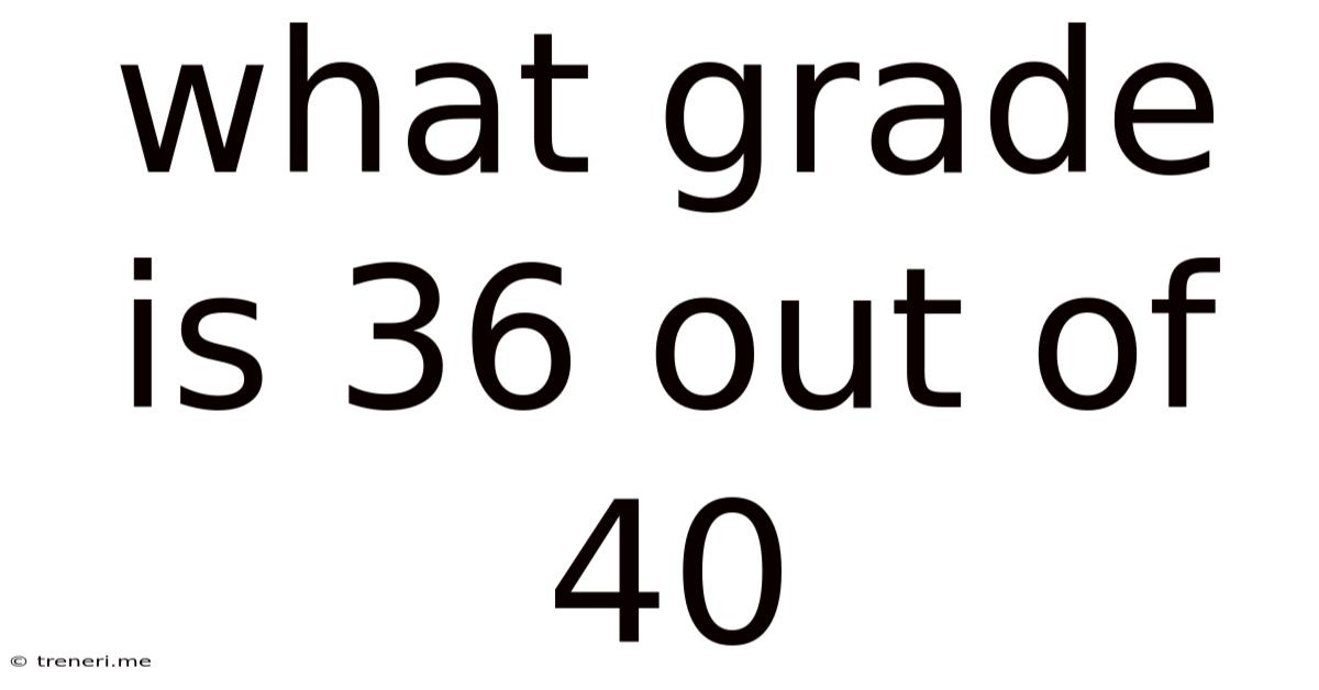 What Grade Is 36 Out Of 40