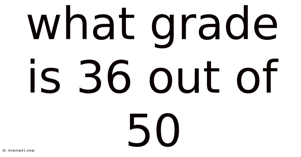 What Grade Is 36 Out Of 50