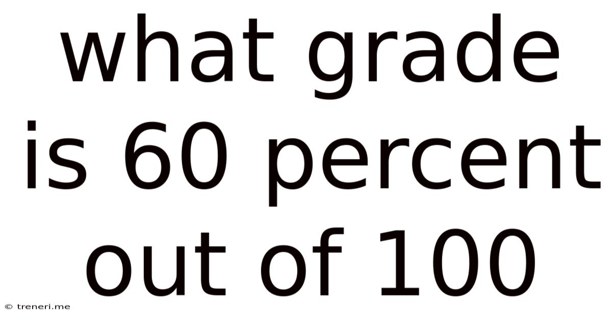 What Grade Is 60 Percent Out Of 100